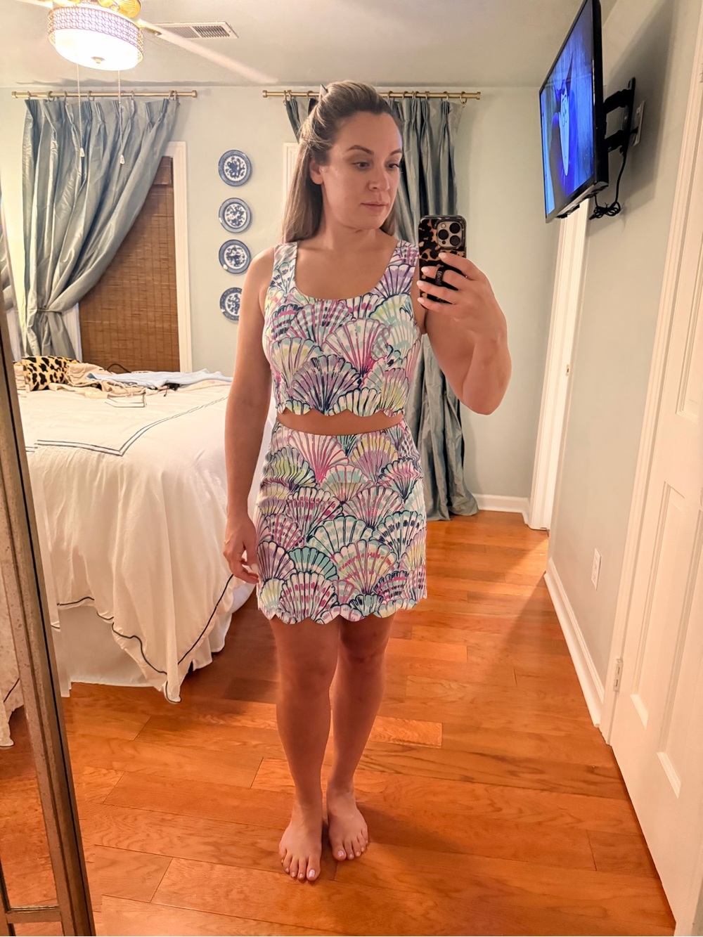 Lilly pulitzer oh shello Cadden two piece seashell set